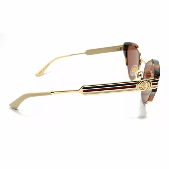 ? NEW GUCCI LADIES HAVANA BROWN SUNGLASSES W/ CASE main image 4
